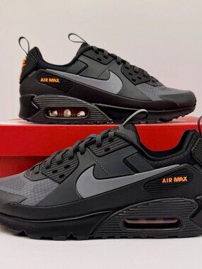 Men's Nike Air Max 90 Drift Shoes - Black Bright Ceramic Sneakers IO1908-001